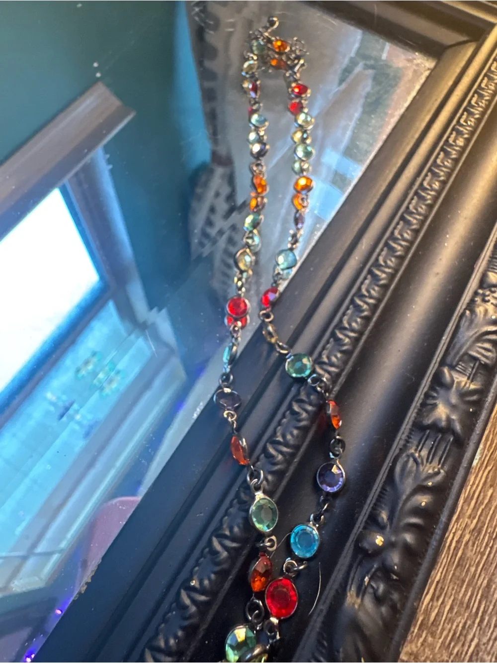 Multicolor Crystal Link Necklace - Women Jewelry